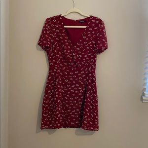 Red Flower Patterned Dress